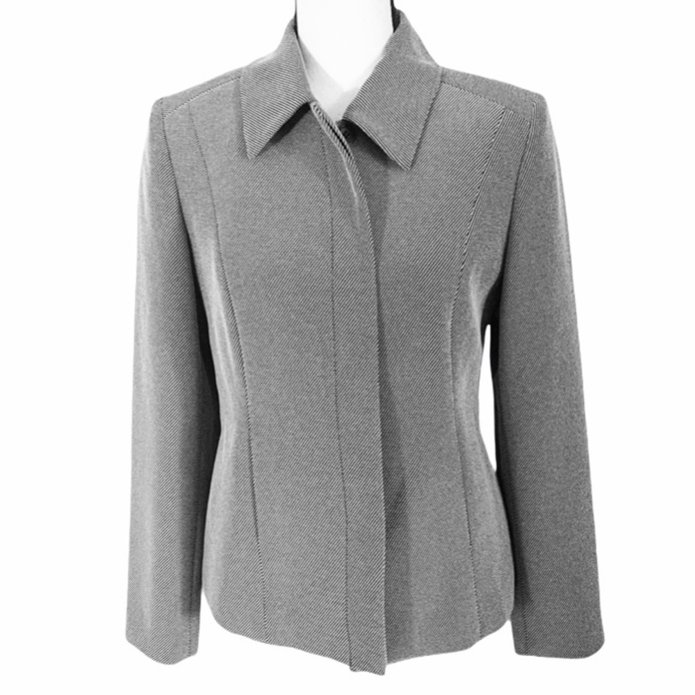 ALFANI Career Blazer Long Sleeve Button Up Gray 6
